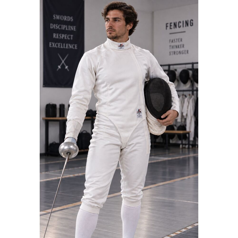 Absolute Fencing Gear Elite Stretch 350N Jacket 42 Pants 34 Plastron Set